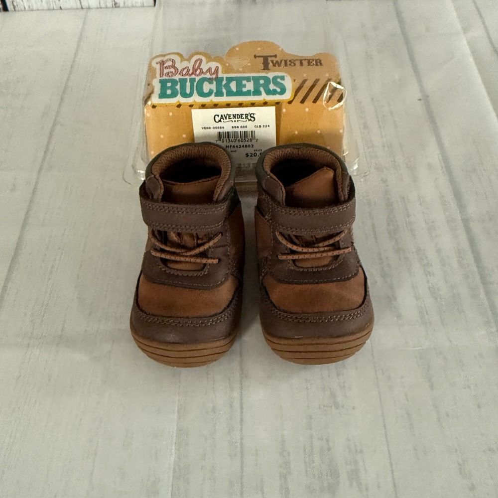 Surprize by Stride Rite Baby Buckers Brown Green Infant Shoes Size 4 MF4424802